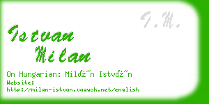 istvan milan business card